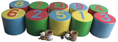 Rainbow Toys - Children soft play gym toys game 10 pcs in 1 set numbers Size 28x24cm