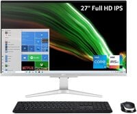 Acer Aspire C27-1655-UA91 AIO Desktop, 27&quot; Full HD IPS Display, 11th Gen Intel Core i5-1135G7, Intel Iris Xe Graphics, 12GB DDR4, 512GB NVMe M.2 SSD, Intel Wireless, Wi-Fi 6, Windows 10 Home