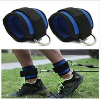 Aiwanto 2PCS Body Building Resistance Band  D-ring Ankle Straps Home Tool Equipment(Blue) Workout Exercise Fitness Home