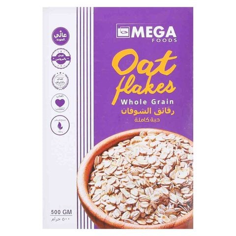 Mega Food Whole Grain Oat Flakes - 500 gram