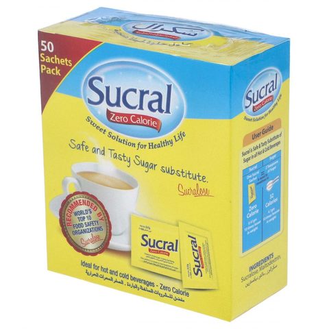 Sucral Zero Calorie Sugar Substitute 50x .41g Sachets