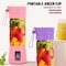 Generic-Purple Glass 6 Blades Portable Electric Juicer Cup USB Charging Fruit Vegetable Blender Smoothie Mixer Squeezer Kitchen Tool
