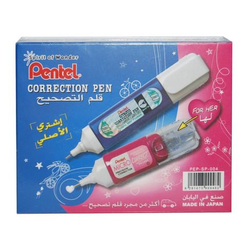 Pentel 3-In-1 Correction Pen White 3 PCS