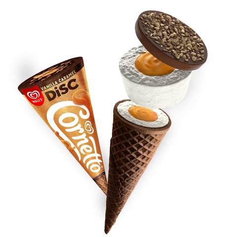 Cornetto Disc Ice Cream Vanilla Caramel 140ml