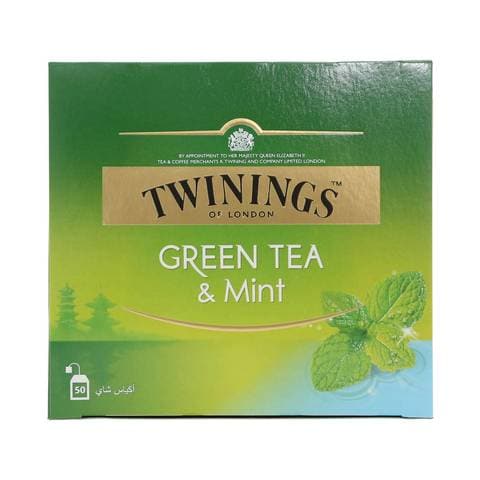 تويننجز شاي أخضر بنكهه النعناع 50كيس×1.5غ