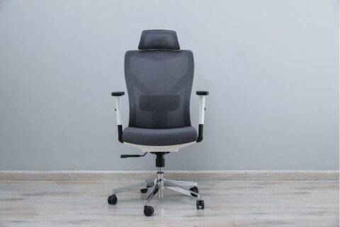 Grey high store back chair