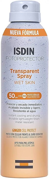 Isdin Fotoprotector Transparent Spray For Wet Skin 250ml