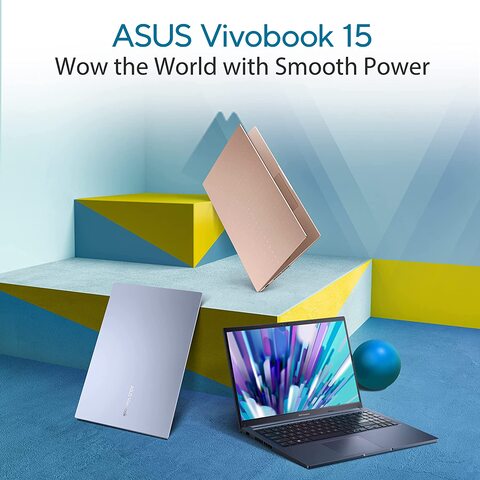 Asus Vivobook 15 X1502ZA-BQ1176W, 16GB 512GB, Slim Laptop, i7-12700H 2.3 GHz, PCIE G3 SSD, Intel Iris X, WIN11 HOME, 15.6-Inch FHD 1920X1080 16:9, HD Webcam, Backlit-Eng-Arb-KB, Icelight Silver