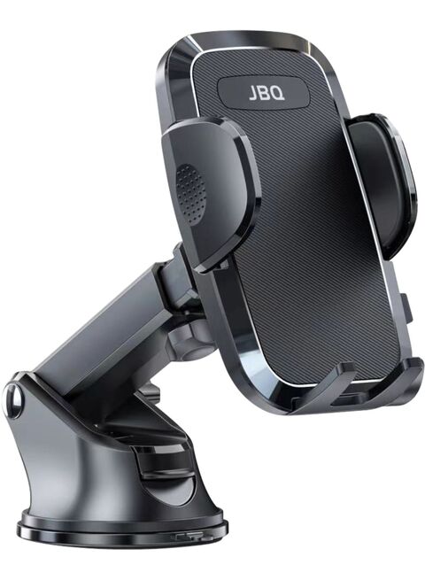 JBQ HLC-39 360 Degree Rotation Free Hand Shockproof Car Phone Holder For Center Console Dashboard And Windshield, Anti-Shock And Anti-Scratching, Slim, Black