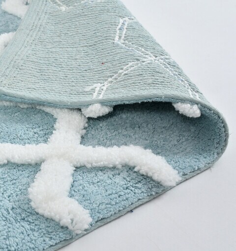 Home Style Shemtron Cotton Bath Mat Blue 50X80 cm