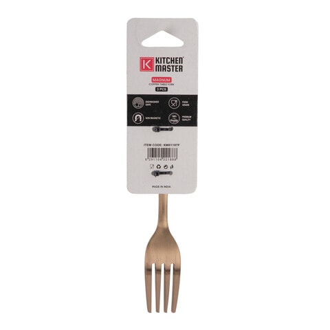 KITCHEN MASTER COPPER TABLE FORK, KM0110TF, 3 PC PACK, MAGNUM