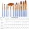 Aibecy-12Pcs Fine Detail Paint Brush Set Double Color Taklon Hair Paintbrushes for Miniature Acrylic Oil Watercolor Painting Beginner Student Artist Drawing Kits