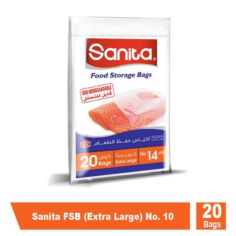 سانيتا أكياس حفظ الطعام  قابلة للتحلّل #14، 20 كيس 