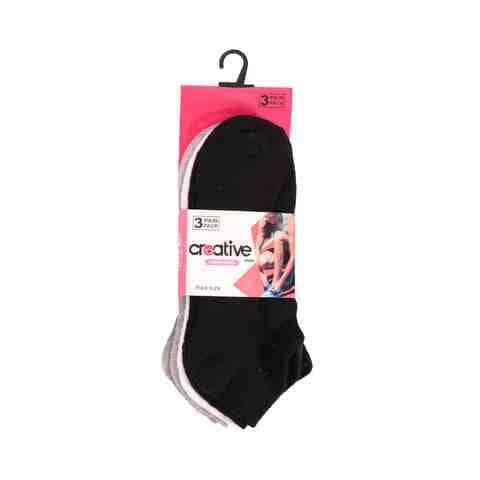 Creative Steps Ladies Socks 3 Pair Pack Free Size Assorted