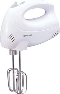 KENWOOD Stand Mixer Hand Mixer (Electric Whisk) 250W with 2.7L Rotary Bowl, 6 Speeds + Turbo Button, Twin Stainless Steel Kneader and Beater for Mixing, Whipping, Whisking, Kneading HM430 White