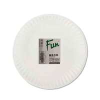 Fun Everyday Standard Disposable Plate 9inch White 100 PCS