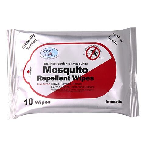 Cool and Cool Mosquito Repellent 10 Wipes