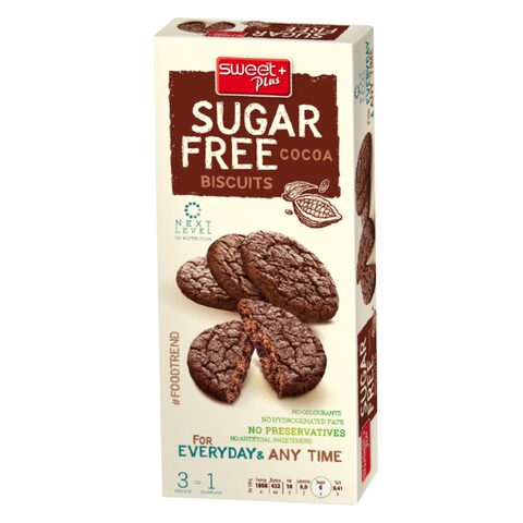 Sweet Plus Sugarfree Biscuits With Cocoa 100g Online | Carrefour Qatar