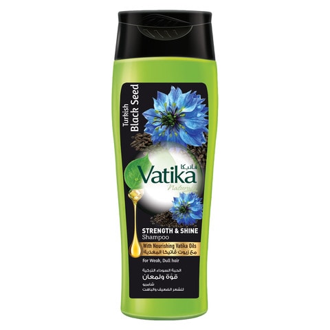 Dabur Vatika Naturals Turkish Black Seed Strength And Shine Shampoo For Weak Dull Hair 400ml