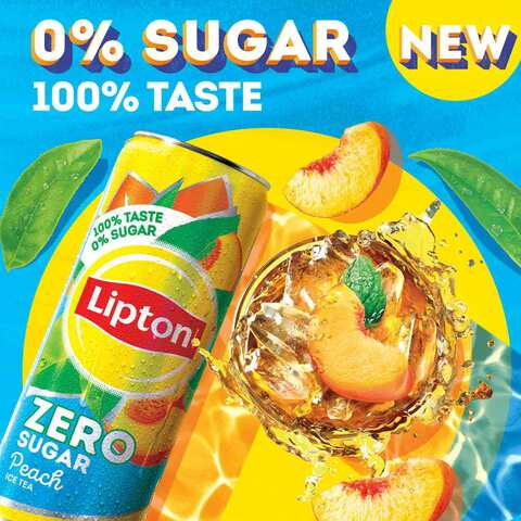 Buy Lipton Zero Sugar Peach Ice Tea 320ml Pack of 6 Online - Shop