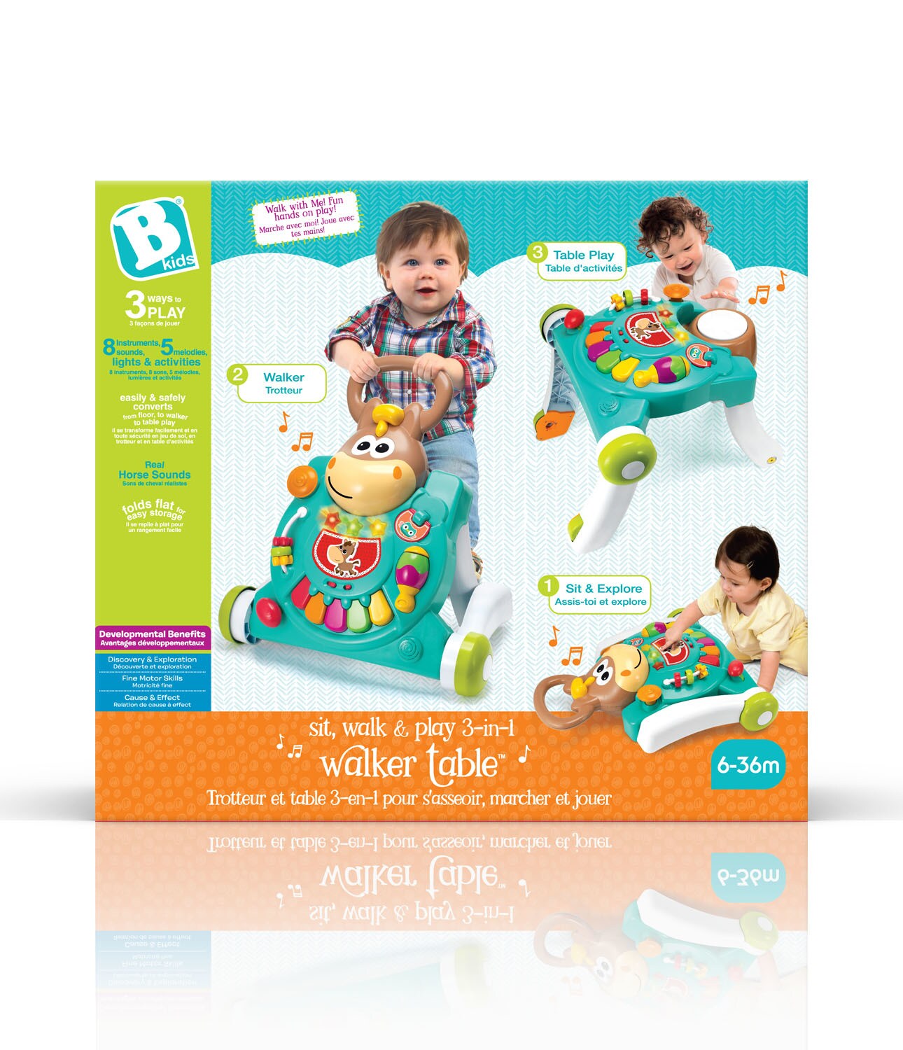 Buy Bkids 3 In 1 Twinkling Horse Table Walker Multifunctional Online Shop Toys Outdoor On Carrefour Uae