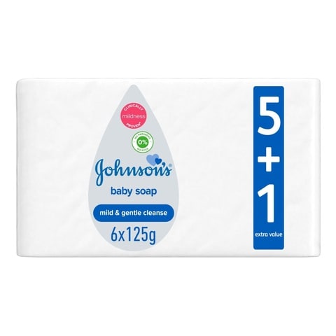 جونسون صابون منظف للأطفال معتدل و لطيف حزمة من 6 125 غرام