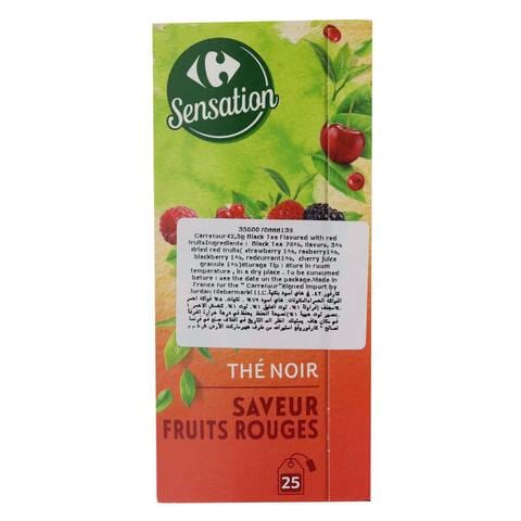 Carrefour Sensation Red Fruit Flavoured Black 25 Tea Bags