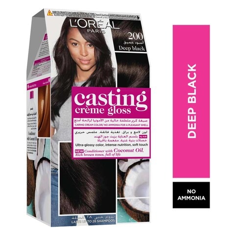 L&rsquo;Or&eacute;al Paris Casting Creme Gloss Hair Colour 200 Ebony Black