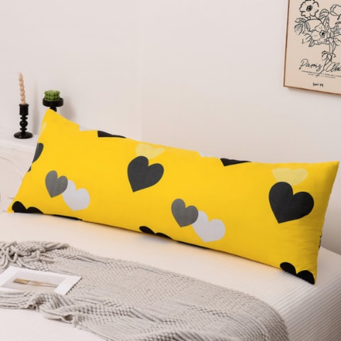 Yellow pattern hot sale pillow