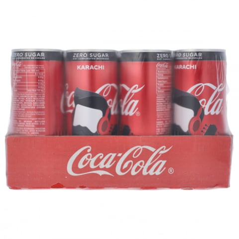 Coca Cola Sugar Free Can 250 ml (Pack of 12)