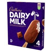 Cadbury Dairy Milk Creamy Vanilla Ice Cream Swirled With Smooth Milk Chocolate 100ml Pack of 4