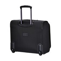 Eminent Water Repellant Multi Compartment Unisex Pilot Case Trolley For Business Travel And Office, V135-17, Black