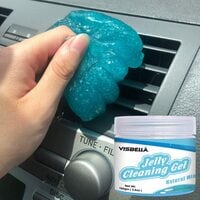 Visbella Jelly Cleaning Putty Magic Gel Slime Remove Dust, Dirt, Hair, Crumbs for Car Interior Home Office Electronics PC Laptop Keyboard Air Vent Instrument, Blue Mint