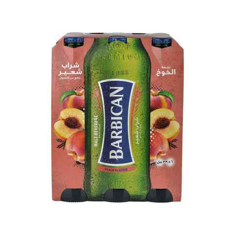 Barbican Peach Flavoured Non-Alcoholic Malt Beverage 330ml Pack of 6