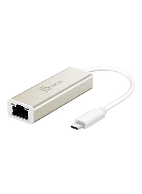 J5 Create USB Type-C Gigabit Ethernet Adapter Silver