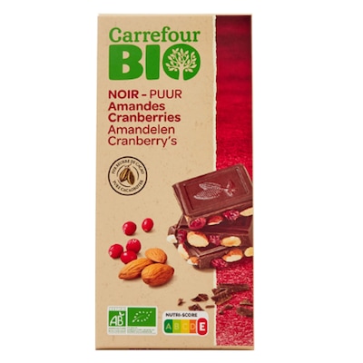 Chocolat Noir Cranberry 100G Bio 