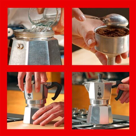 Moka Express Bialetti, Caffettiera Alluminio, Argento