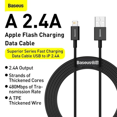 Official iPhone 13 mini Lightning to USB Charging Cable - 1m