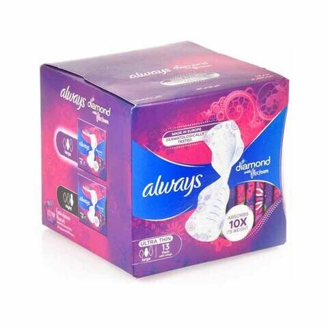 Always Infinity Radiant Extra Long Sanitary Pads 13 Pieces