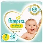 Buy Pampers Premium Care Newborn Taped Diapers Size 2 (3-8kg) 46 Diapers in UAE
