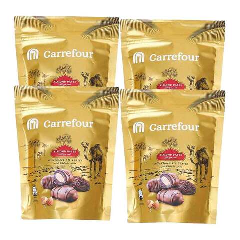 Carrefour Almond Dates With Milk Chocolate Coated 100g Pack Of 4