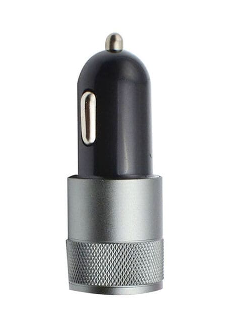 Voberry Dual Port USB Car Mobile Phone Charger Black/Grey