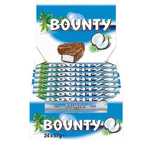 Bounty Chocolate Bar 57 Gram 24 Pieces