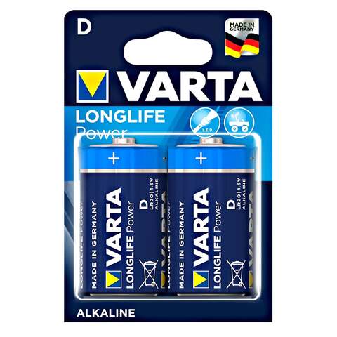 Varta Longlife Power D LR20 Batteries (2 Units) [Pack of 4]