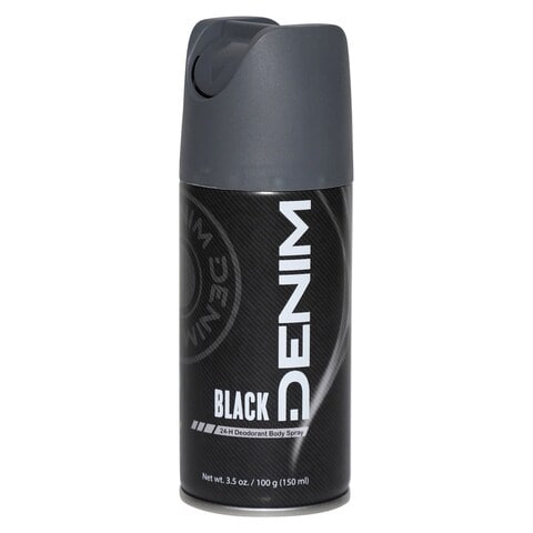 Denim Black Deodorant Body Spray Clear 150ml