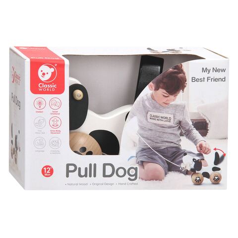 CLASSIC WOODEN PULL DOG 3300