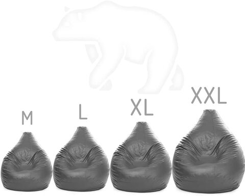Luxe Decora PVC Bean Bag Cover Only (XXL, Grey)