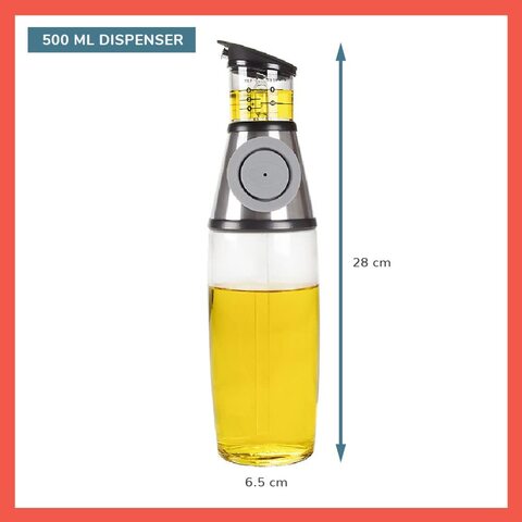 Buy Blooming Time 500Ml Measuring Oil Dispenser, Glass Oil Vinegar