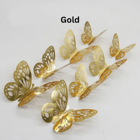 Deals For Less Luna Home Butterfly Sticker 12Pcs, 3D Double Layer Decoration For Wall