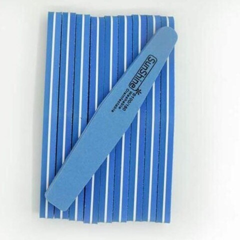 اشتري Sunshine Washable Nail Buffer Triangular Blue 100/180 Grit 10pcs/pack في الامارات